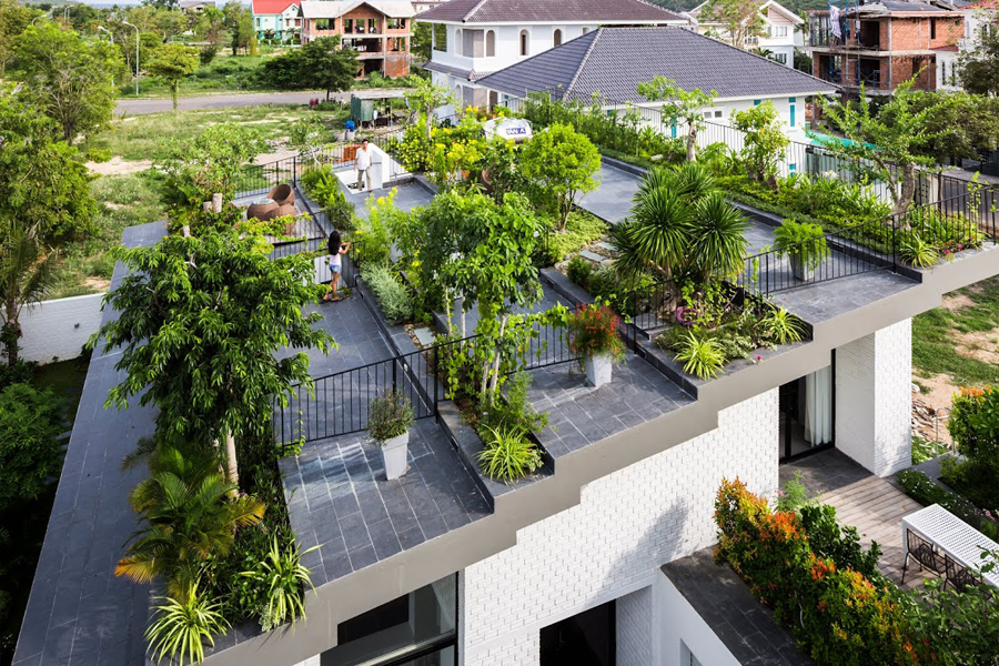 Giải pháp kỹ thuật thi công vườn trên mái
