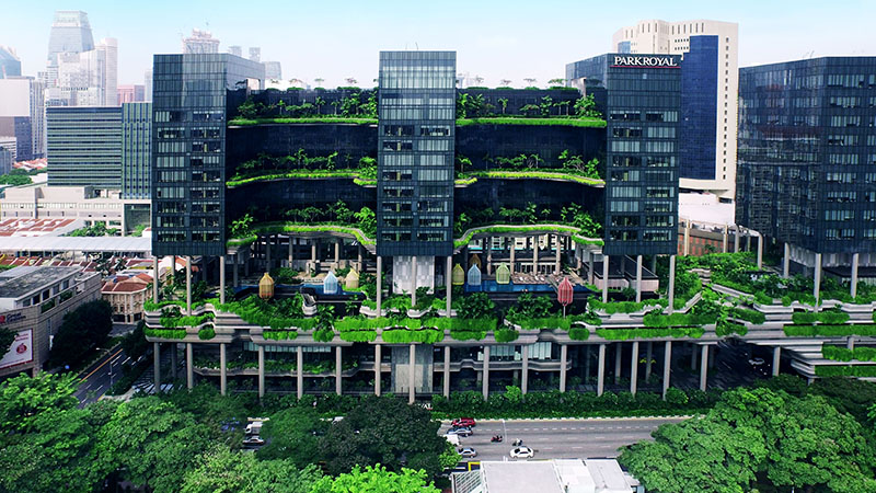 Độc đáo với khu vườn tại khách sạn Parkroyal Singarpore