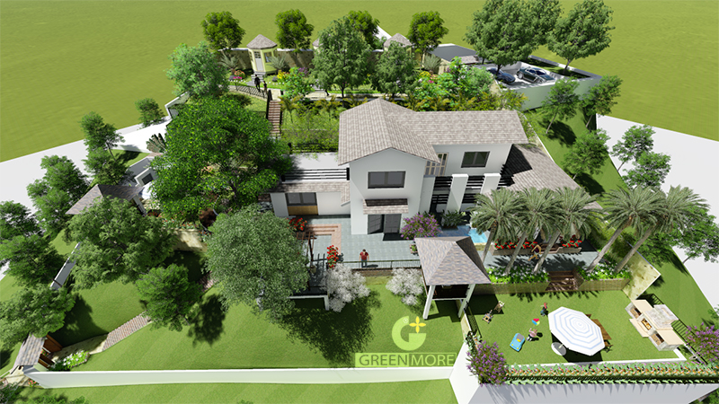 Thiết kế cảnh quan biệt thự đẹp hoàn hảo – Greenmore