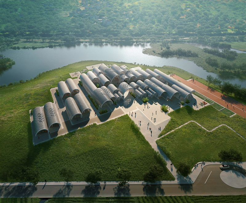 Công trình xanh trường tiểu học mái vòm Lushan – Trung Quốc
