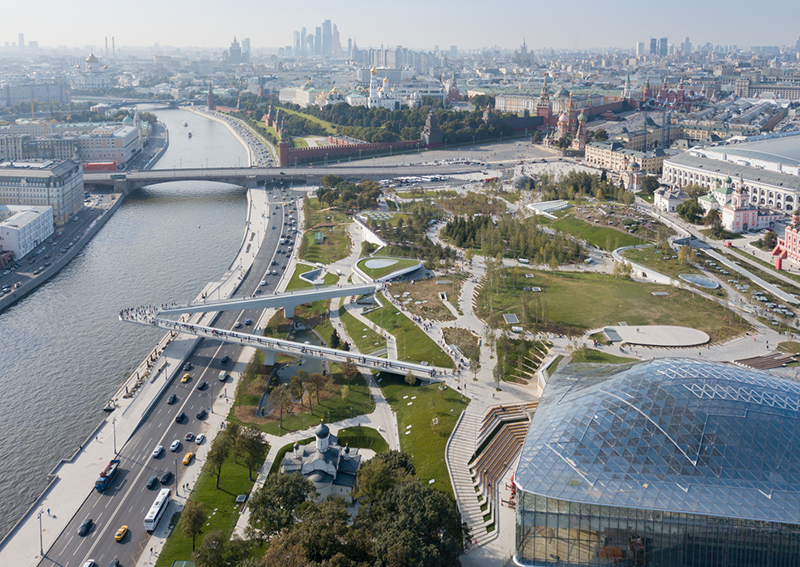 Cảnh quan công viên Zaryadye Park của Nga