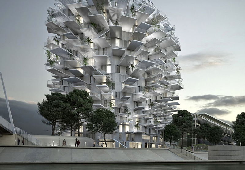 Công trình xanh tòa nhà phức hợp Arbre Blanc tại Pháp