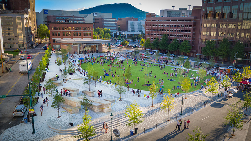 Cảnh quan công viên Miller tại thành phố Chattanooga