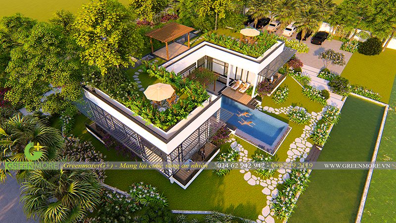 Thiết kế biệt thự sân vườn cho nhà 1 tầng cực chất