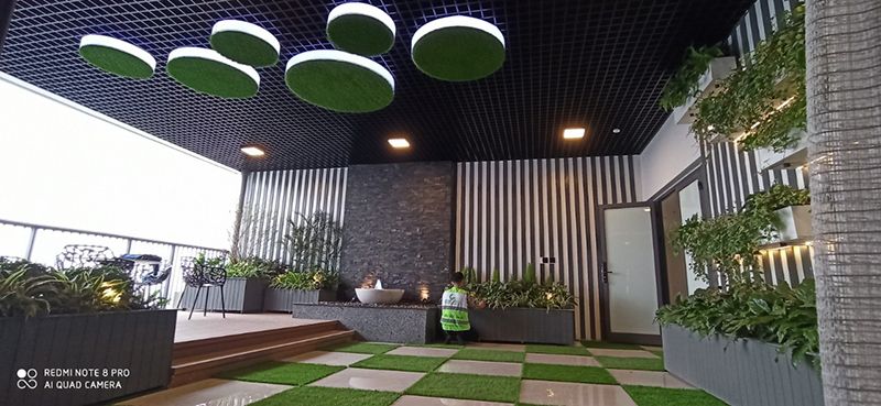Chăm sóc vườn ban công anh Lợi sau khi hoàn thành