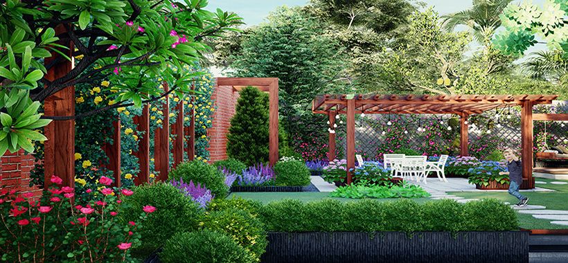 THIẾT KẾ, THI CÔNG SÂN VƯỜN