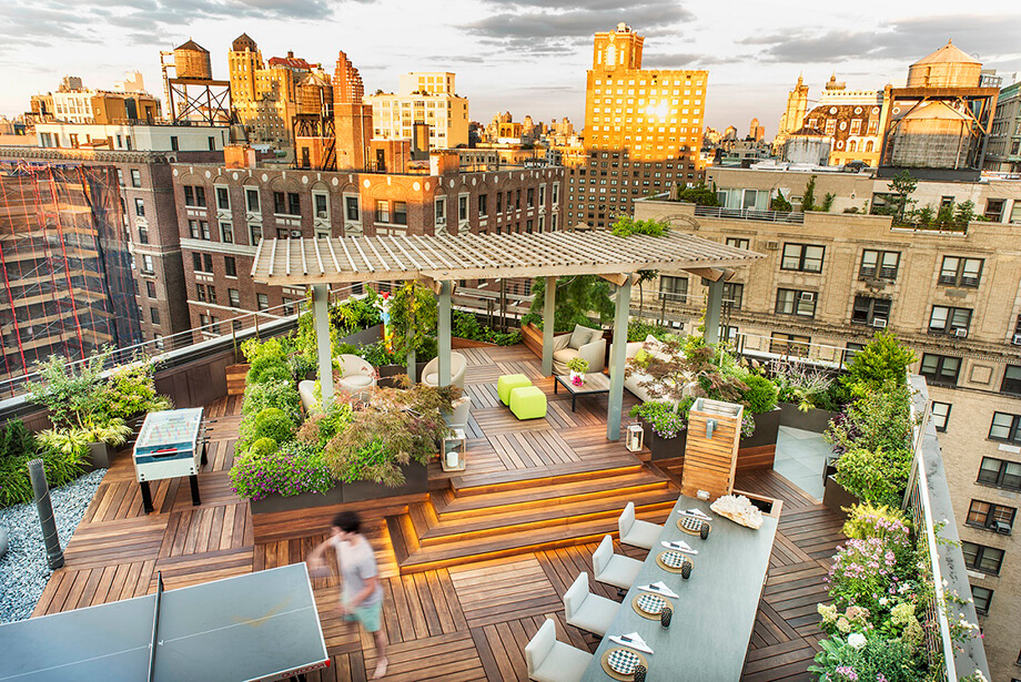Vườn trên mái Upper West Side Family Residential Terrace