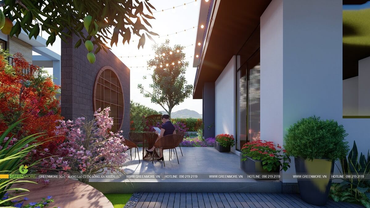 Thiết kế sân vườn biệt thự nghỉ dưỡng tại Lương Sơn, Hòa Bình
