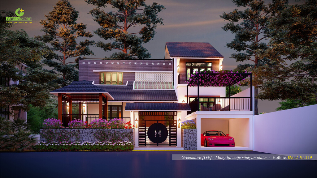 Thiết kế kiến trúc và sân vườn biệt thự Home sweet home